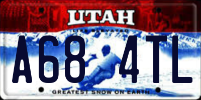 UT license plate A684TL