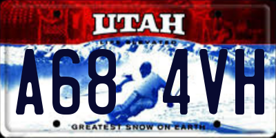 UT license plate A684VH
