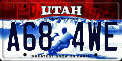 UT license plate A684WE
