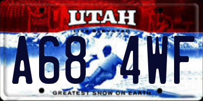 UT license plate A684WF
