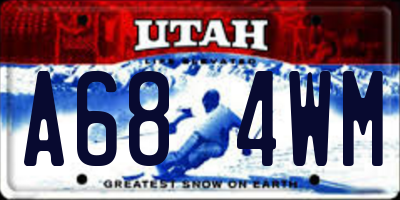 UT license plate A684WM
