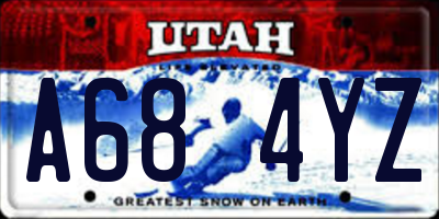 UT license plate A684YZ