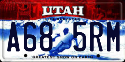 UT license plate A685RM
