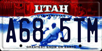 UT license plate A685TM