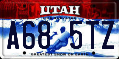 UT license plate A685TZ