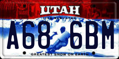 UT license plate A686BM
