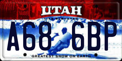 UT license plate A686BP