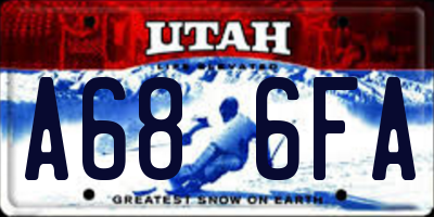 UT license plate A686FA
