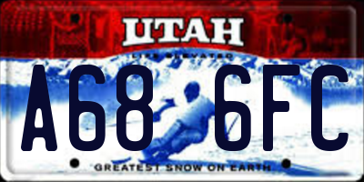 UT license plate A686FC