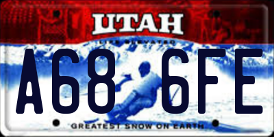 UT license plate A686FE