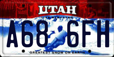 UT license plate A686FH