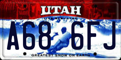 UT license plate A686FJ