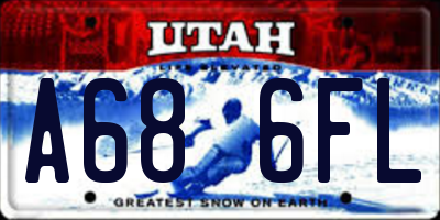 UT license plate A686FL