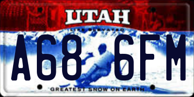 UT license plate A686FM