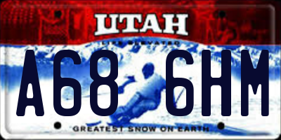 UT license plate A686HM