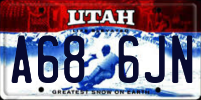 UT license plate A686JN