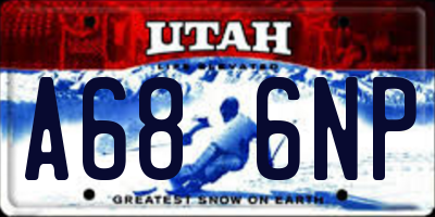 UT license plate A686NP