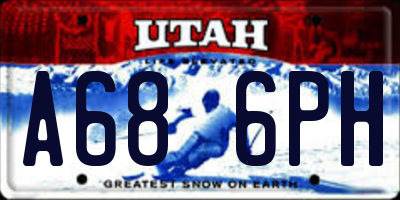 UT license plate A686PH