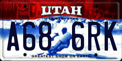 UT license plate A686RK