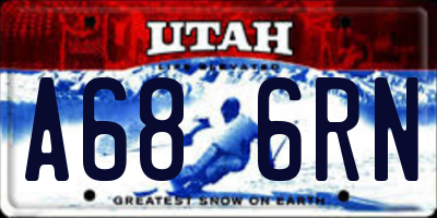 UT license plate A686RN