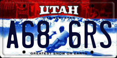 UT license plate A686RS