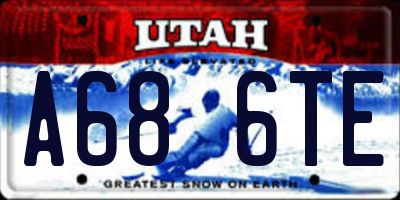 UT license plate A686TE