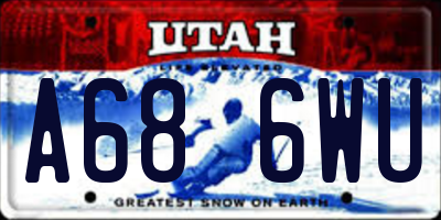 UT license plate A686WU
