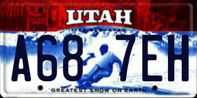 UT license plate A687EH