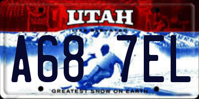 UT license plate A687EL