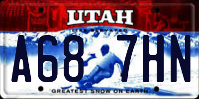 UT license plate A687HN