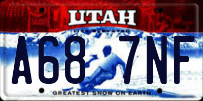 UT license plate A687NF