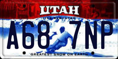 UT license plate A687NP