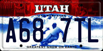 UT license plate A687TL