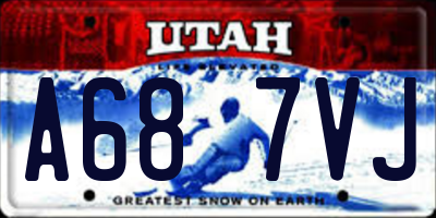 UT license plate A687VJ