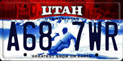 UT license plate A687WR