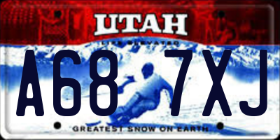 UT license plate A687XJ