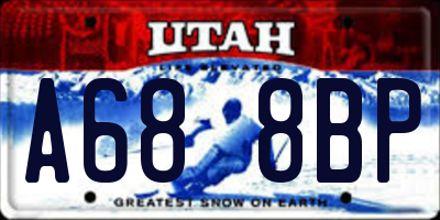 UT license plate A688BP