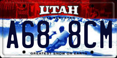 UT license plate A688CM