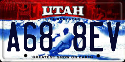 UT license plate A688EV