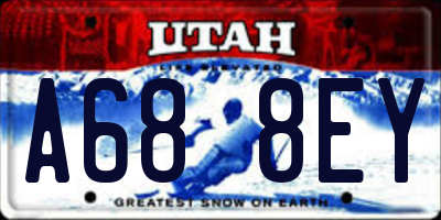 UT license plate A688EY