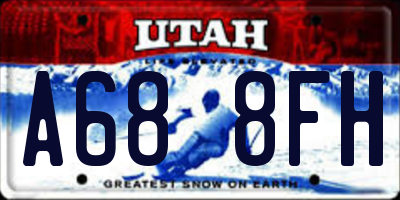 UT license plate A688FH