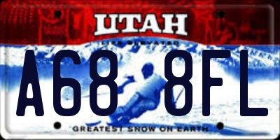 UT license plate A688FL
