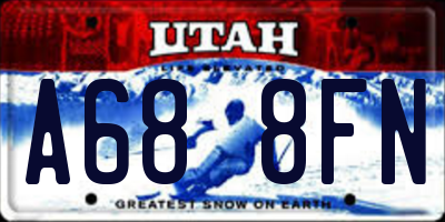 UT license plate A688FN