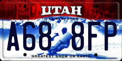 UT license plate A688FP