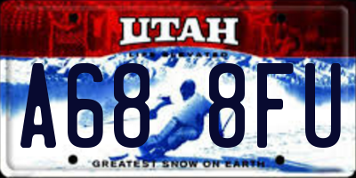 UT license plate A688FU