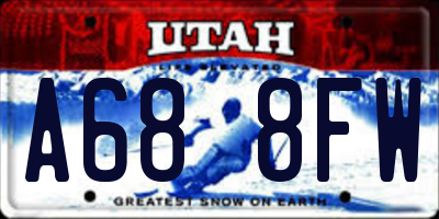 UT license plate A688FW