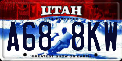 UT license plate A688KW
