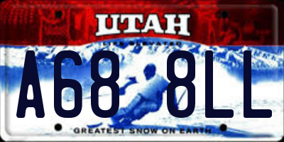 UT license plate A688LL