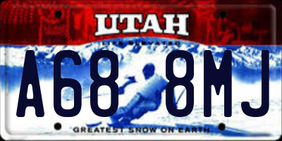 UT license plate A688MJ
