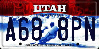 UT license plate A688PN